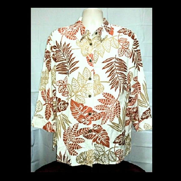 Alfred Dunner Tops - Plus-Size Alfred Dunner Dressy Hawaiian Top Alfred Dunner Tops - Plus-Size Alfred Dunner Dressy Hawaiian Top